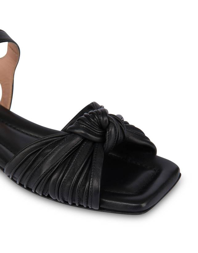 Pollini Sandali Flat In Nappa Sailor Knot Nero