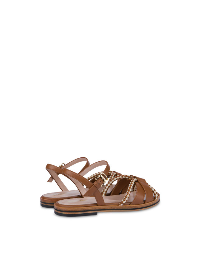 Pollini Sandali Flat In Vitello Interlude Toffee