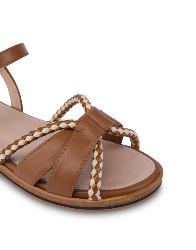 Pollini Sandali Flat In Vitello Interlude Toffee