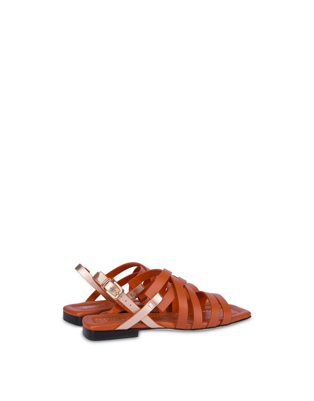 Pollini Sandali Flat Incontri Wood/rame