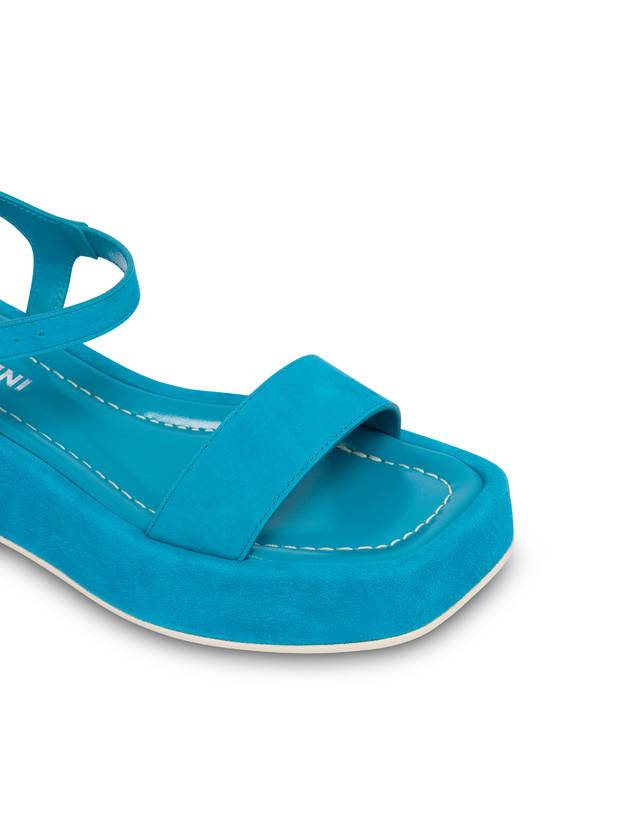 Pollini Sandali Flatform In Camoscio Seventy Pool