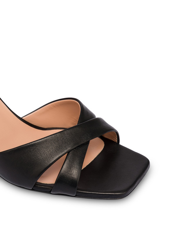 Pollini Sandali In Nappa Cote D'azur Nero