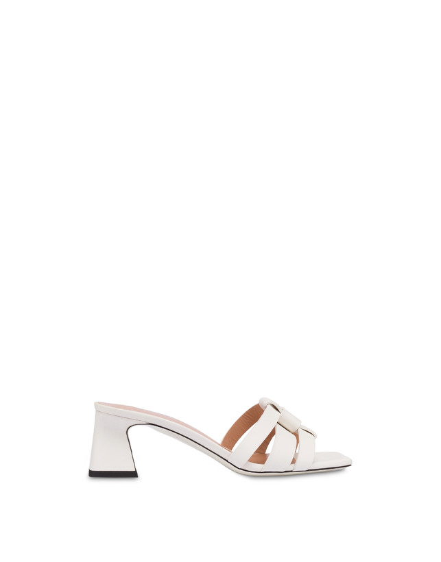 Pollini Sandali In Vacchetta Sahara Bianco