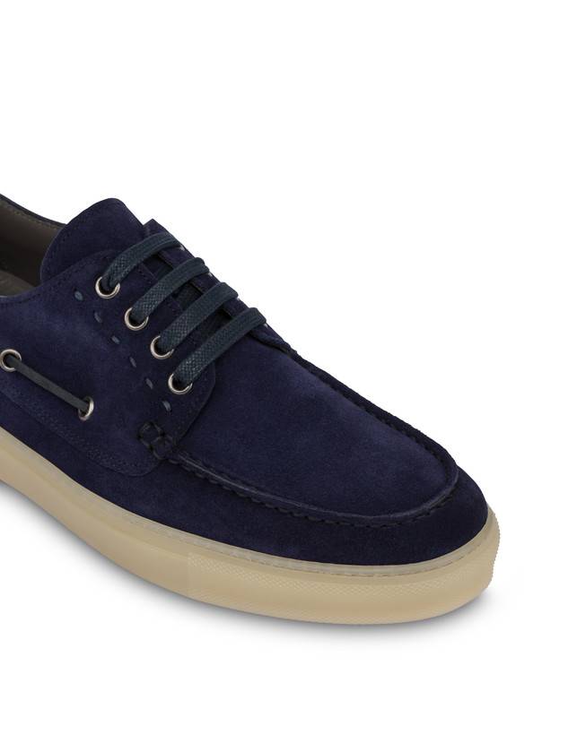 Pollini Scarpa Da Barca In Crosta Holiday Blu