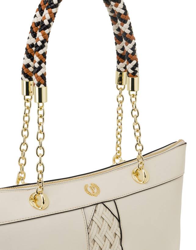Pollini Shopper Con Intreccio Agadir Avorio