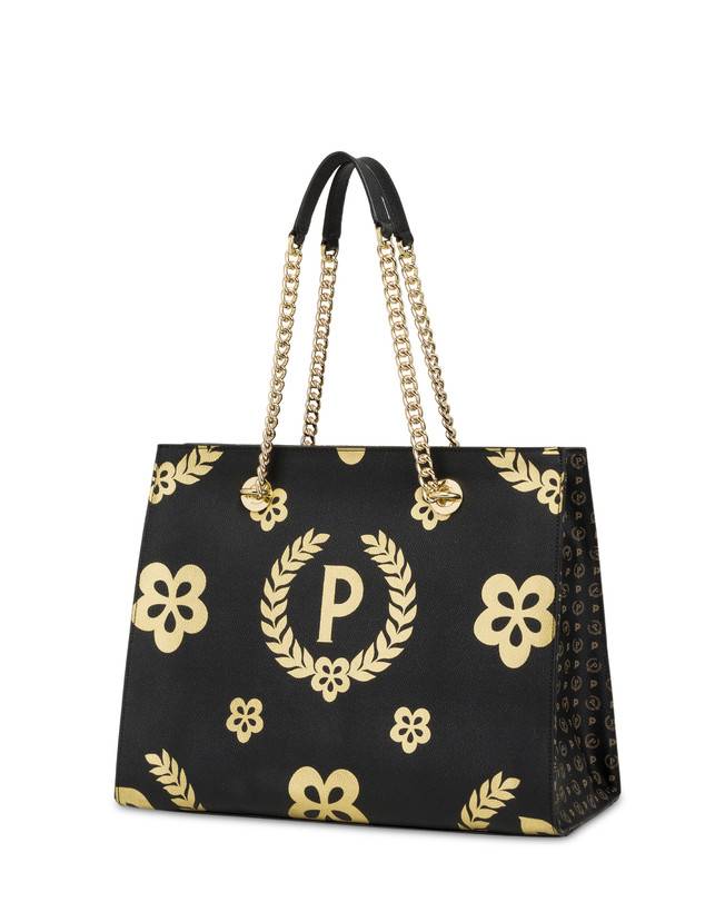 Pollini Shopping Bag Day-si! Heritage Nero/oro/nero