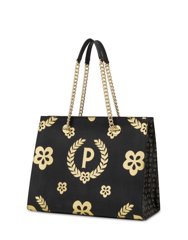 Pollini Shopping Bag Day-si! Heritage Nero/oro/nero