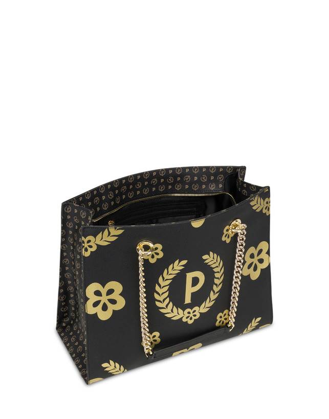 Pollini Shopping Bag Day-si! Heritage Nero/oro/nero