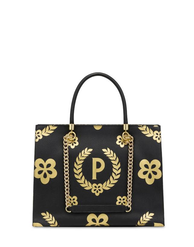 Pollini Shopping Bag Day-si! Heritage Nero/oro/nero