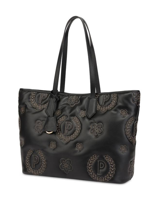 Pollini Shopping Bag Puffy Heritage Nero/nero/nero