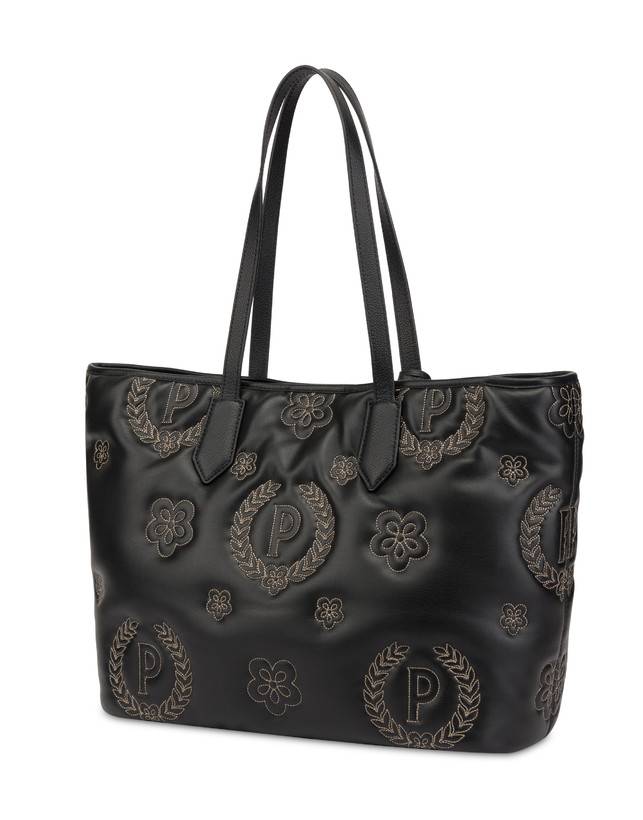 Pollini Shopping Bag Puffy Heritage Nero/nero/nero
