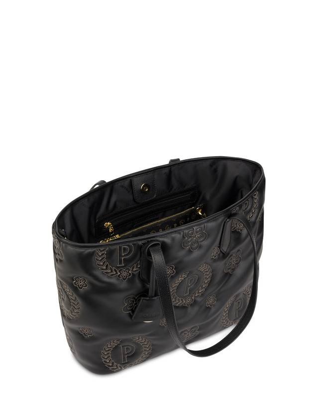 Pollini Shopping Bag Puffy Heritage Nero/nero/nero