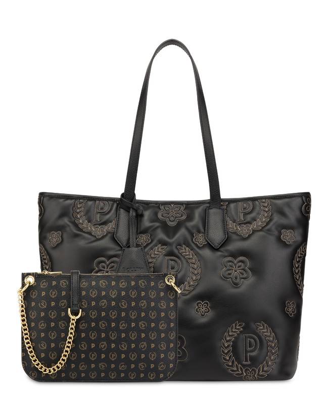 Pollini Shopping Bag Puffy Heritage Nero/nero/nero