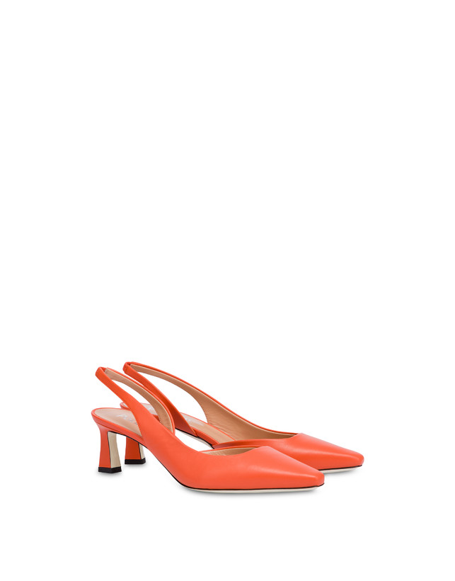 Pollini Slingback In Nappa Cote D'azur Coral