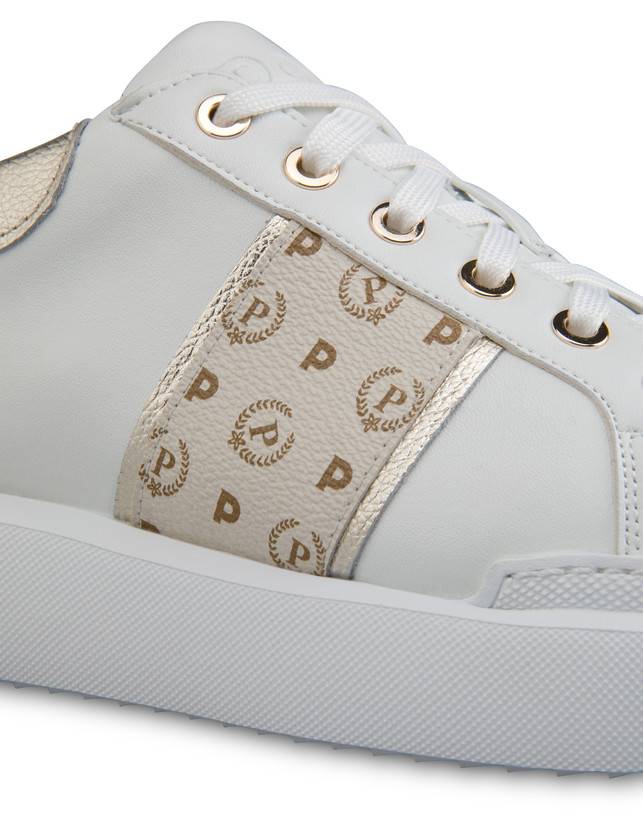 Pollini Sneaker Avorio/platino/bianco