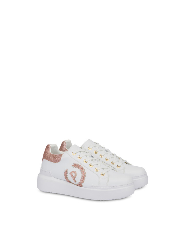 Pollini Sneakers Carrie Con Glitter Bianco/antico