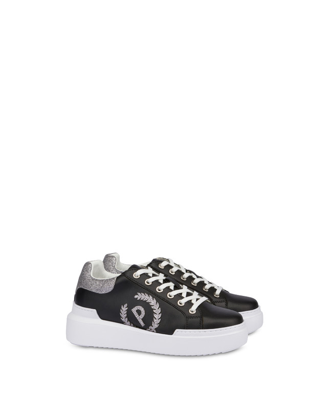 Pollini Sneakers Carrie Con Glitter Nero/acciaio