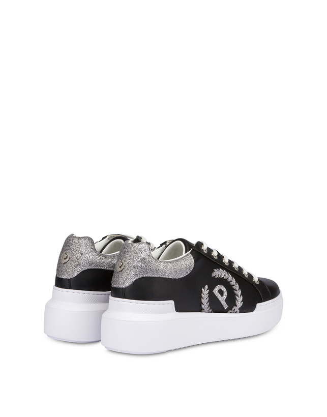 Pollini Sneakers Carrie Con Glitter Nero/acciaio