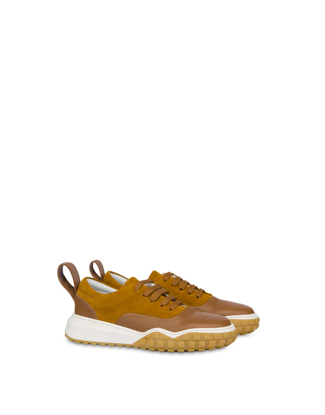 Pollini Sneakers In Crosta E Vitello Runabout