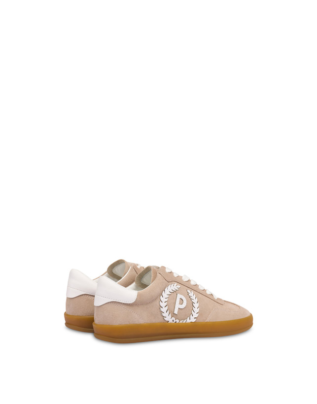 Pollini Sneakers In Crosta Venus Beige/bianco