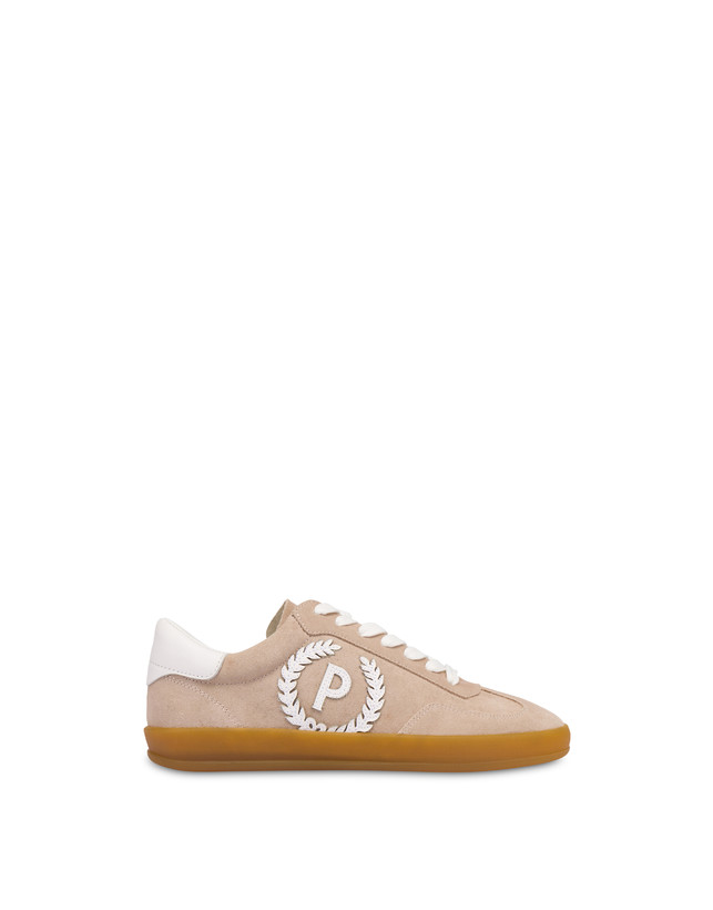 Pollini Sneakers In Crosta Venus Beige/bianco