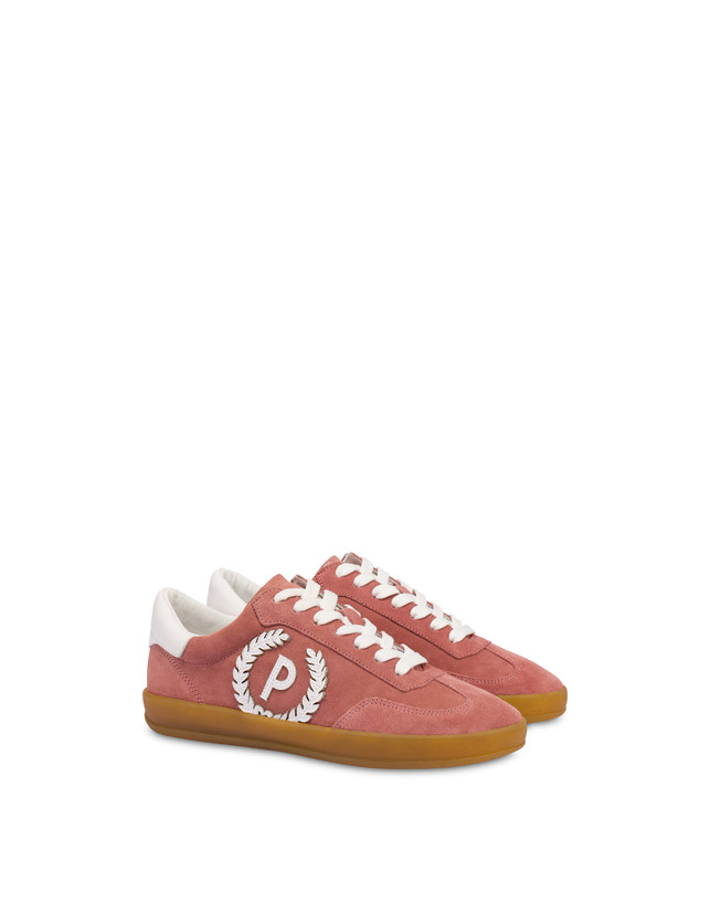 Pollini Sneakers In Crosta Venus Peonia/bianco