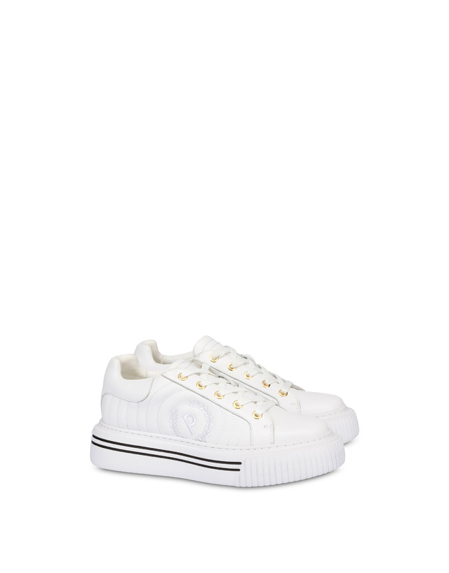 Pollini Sneakers In Vitello Doona Bianco