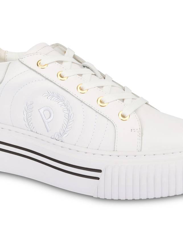 Pollini Sneakers In Vitello Doona Bianco