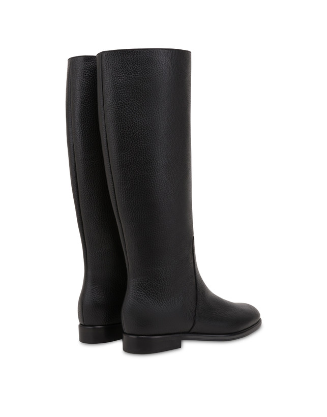 Pollini Stivale Flat In Vitello Core