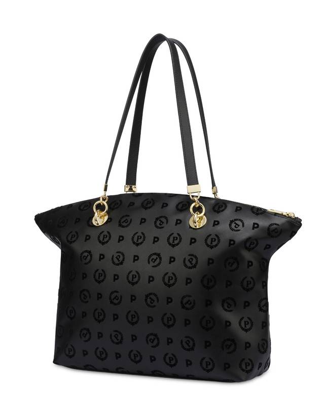 Pollini Tote Bag Heritage Flock Nero/nero