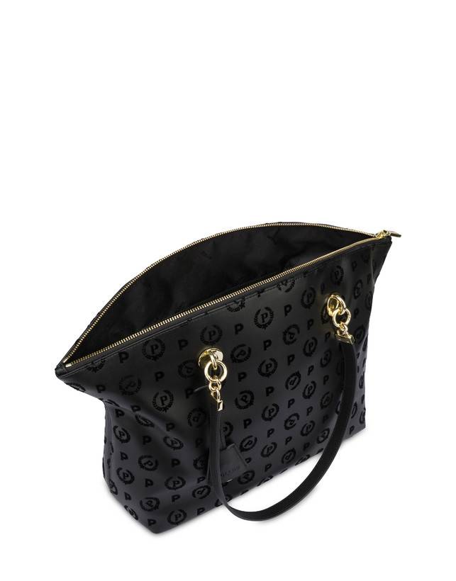 Pollini Tote Bag Heritage Flock Nero/nero