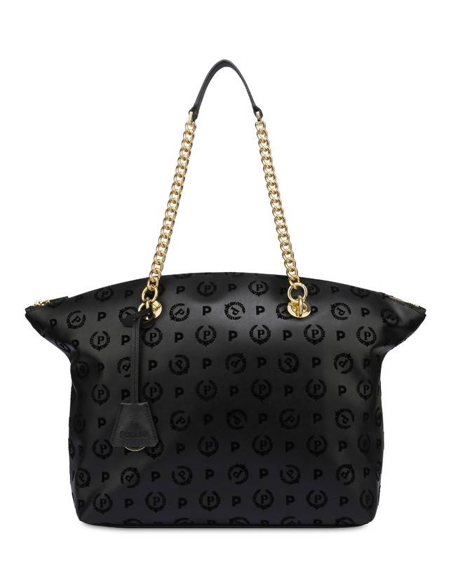 Pollini Tote Bag Heritage Flock Nero/nero