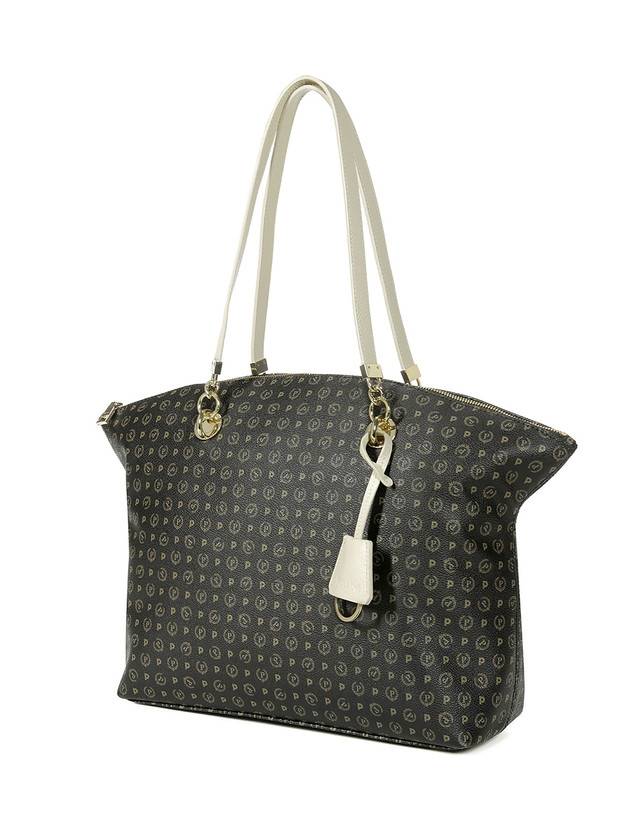 Pollini Tote Bag Heritage Logo Classic Nero/avorio