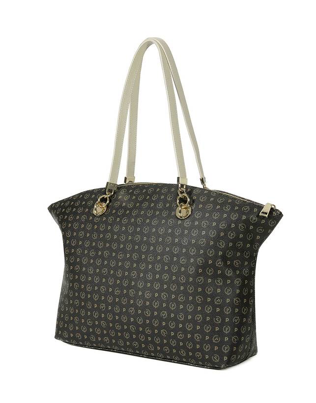 Pollini Tote Bag Heritage Logo Classic Nero/avorio