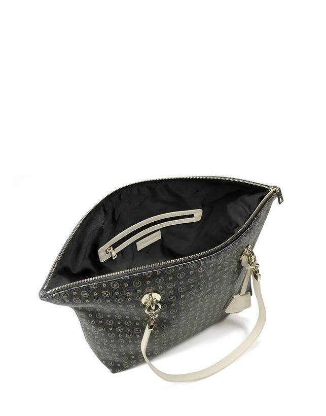 Pollini Tote Bag Heritage Logo Classic Nero/avorio