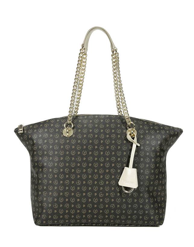 Pollini Tote Bag Heritage Logo Classic Nero/avorio
