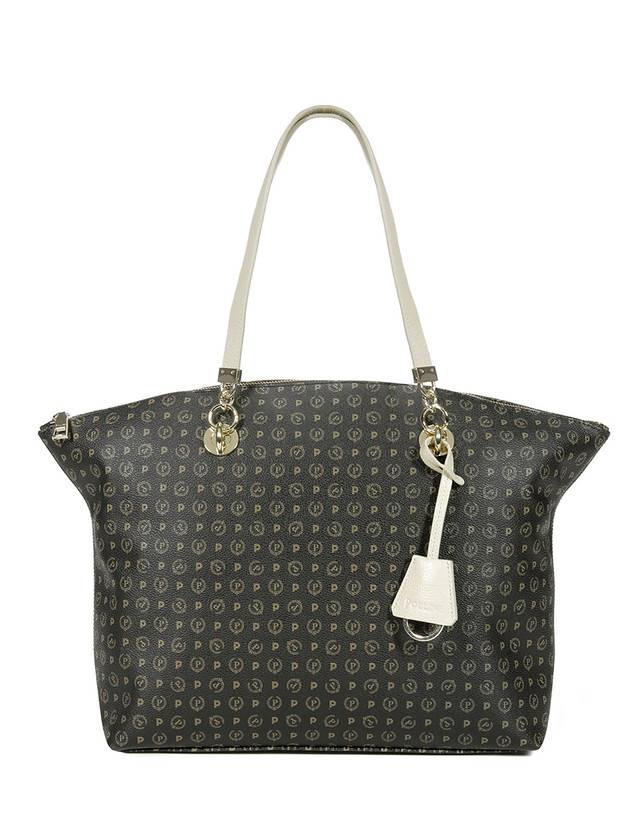 Pollini Tote Bag Heritage Logo Classic Nero/avorio