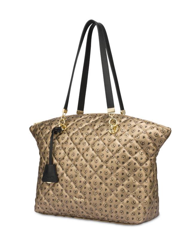 Pollini Tote Bag Heritage Matelassé Oro/nero