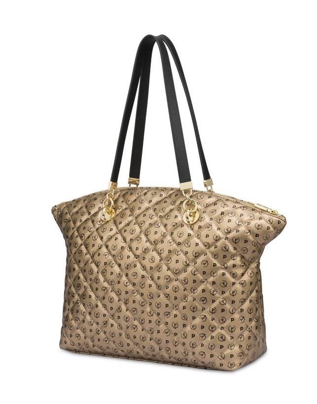 Pollini Tote Bag Heritage Matelassé Oro/nero