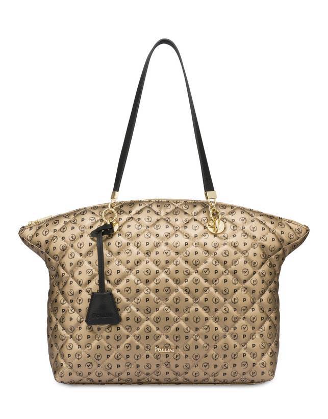 Pollini Tote Bag Heritage Matelassé Oro/nero