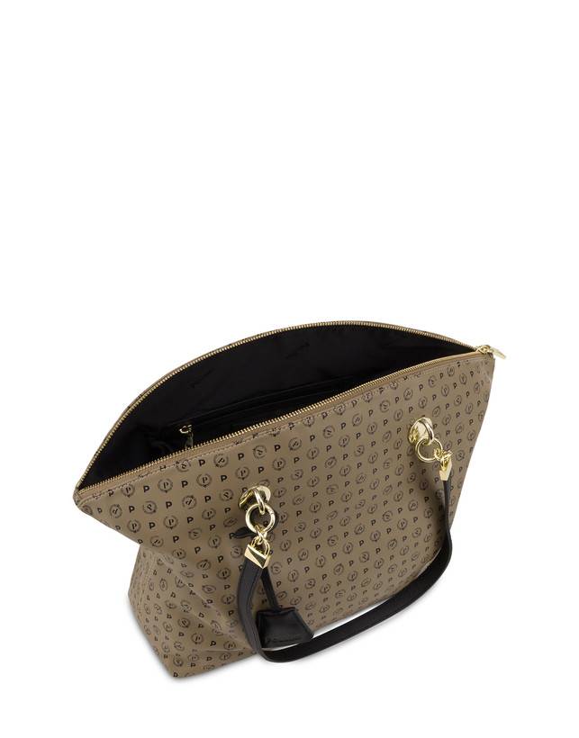 Pollini Tote Bag Heritage Soft Touch Taupe/nero