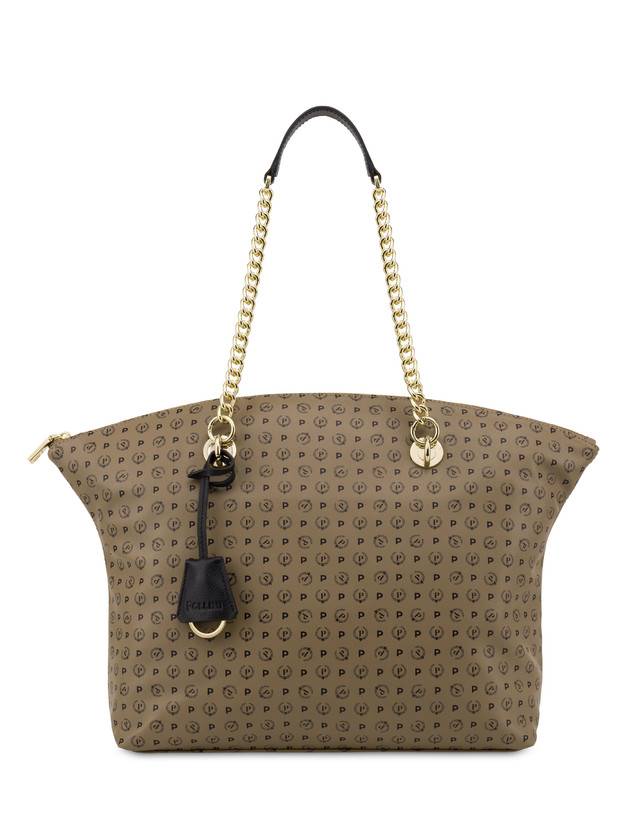 Pollini Tote Bag Heritage Soft Touch Taupe/nero