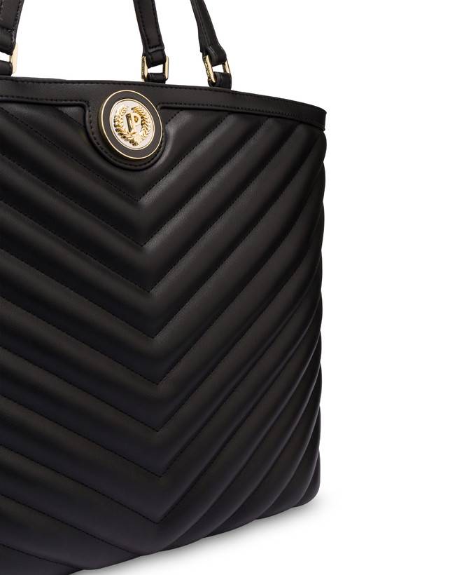 Pollini Tote Bag Matelassé Sunbeam Nero