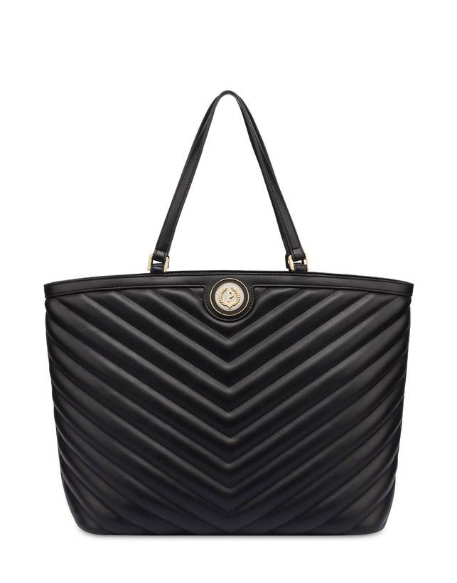 Pollini Tote Bag Matelassé Sunbeam Nero