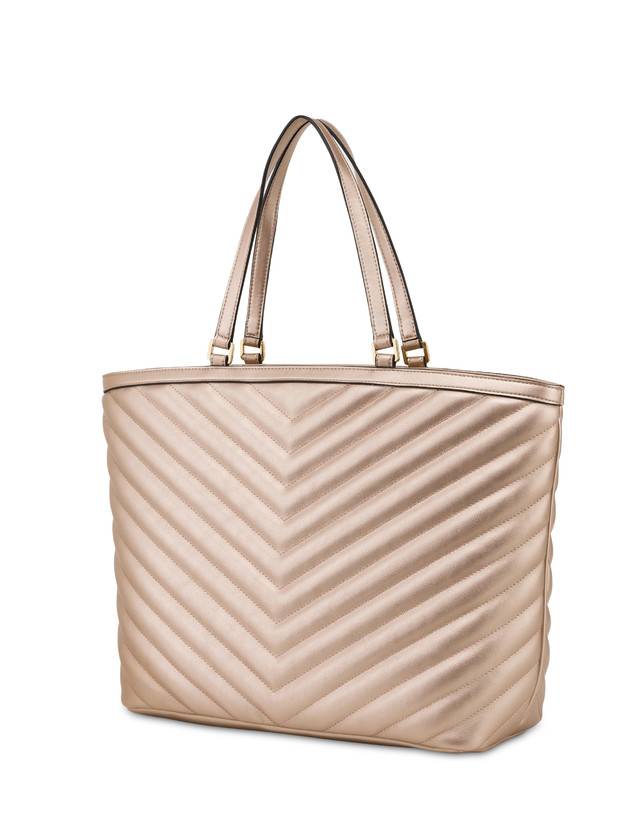 Pollini Tote Bag Matelassé Sunbeam Rose Gold
