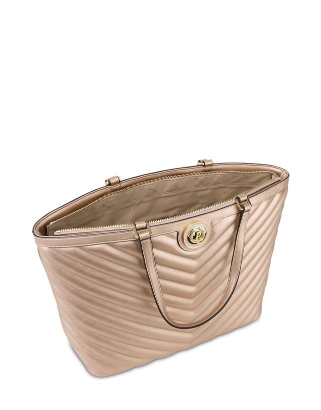 Pollini Tote Bag Matelassé Sunbeam Rose Gold