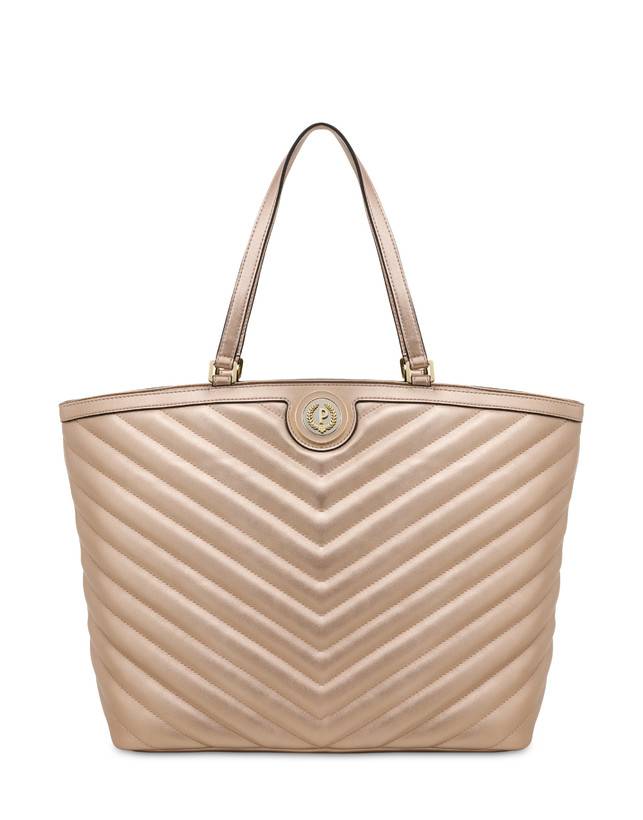Pollini Tote Bag Matelassé Sunbeam Rose Gold