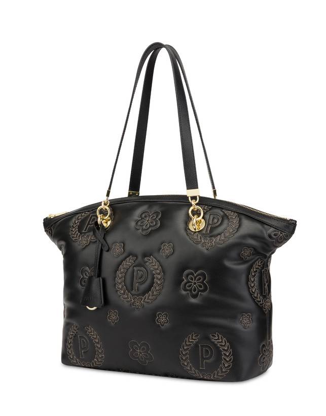 Pollini Tote Bag Puffy Heritage Nero/nero/nero
