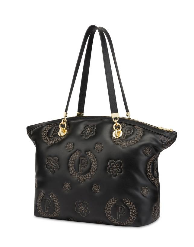 Pollini Tote Bag Puffy Heritage Nero/nero/nero