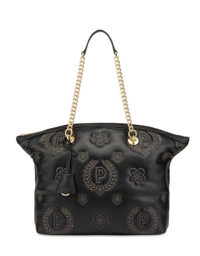 Pollini Tote Bag Puffy Heritage Nero/nero/nero
